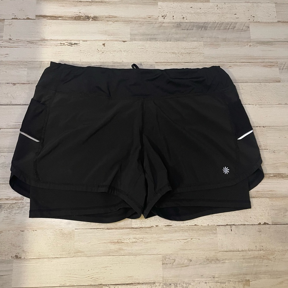 Women’s Athleta Ready Set 2 in 1 Athletic Running Shorts Size Large